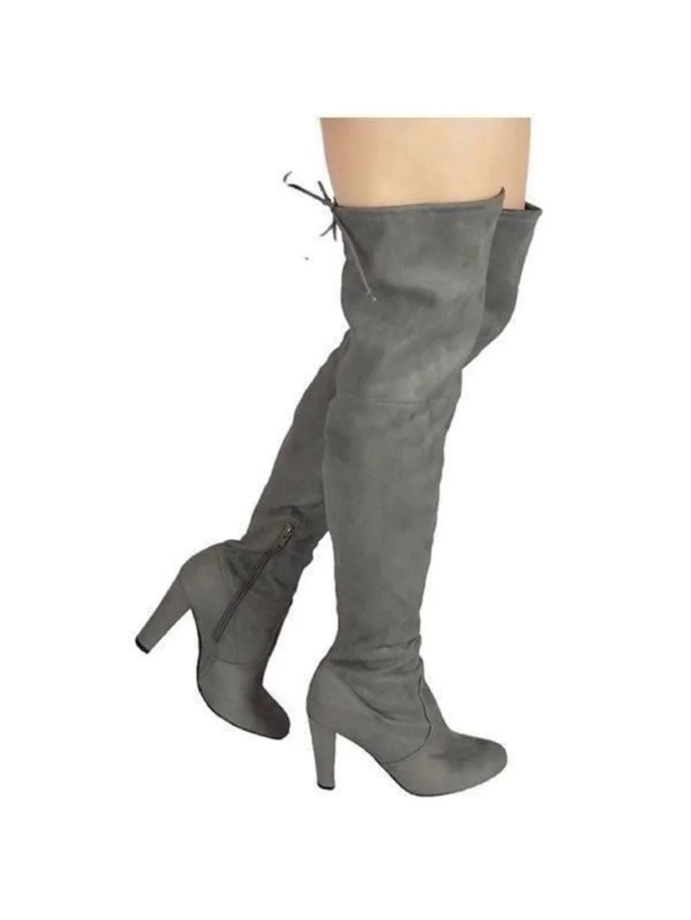 N/A gray suedette